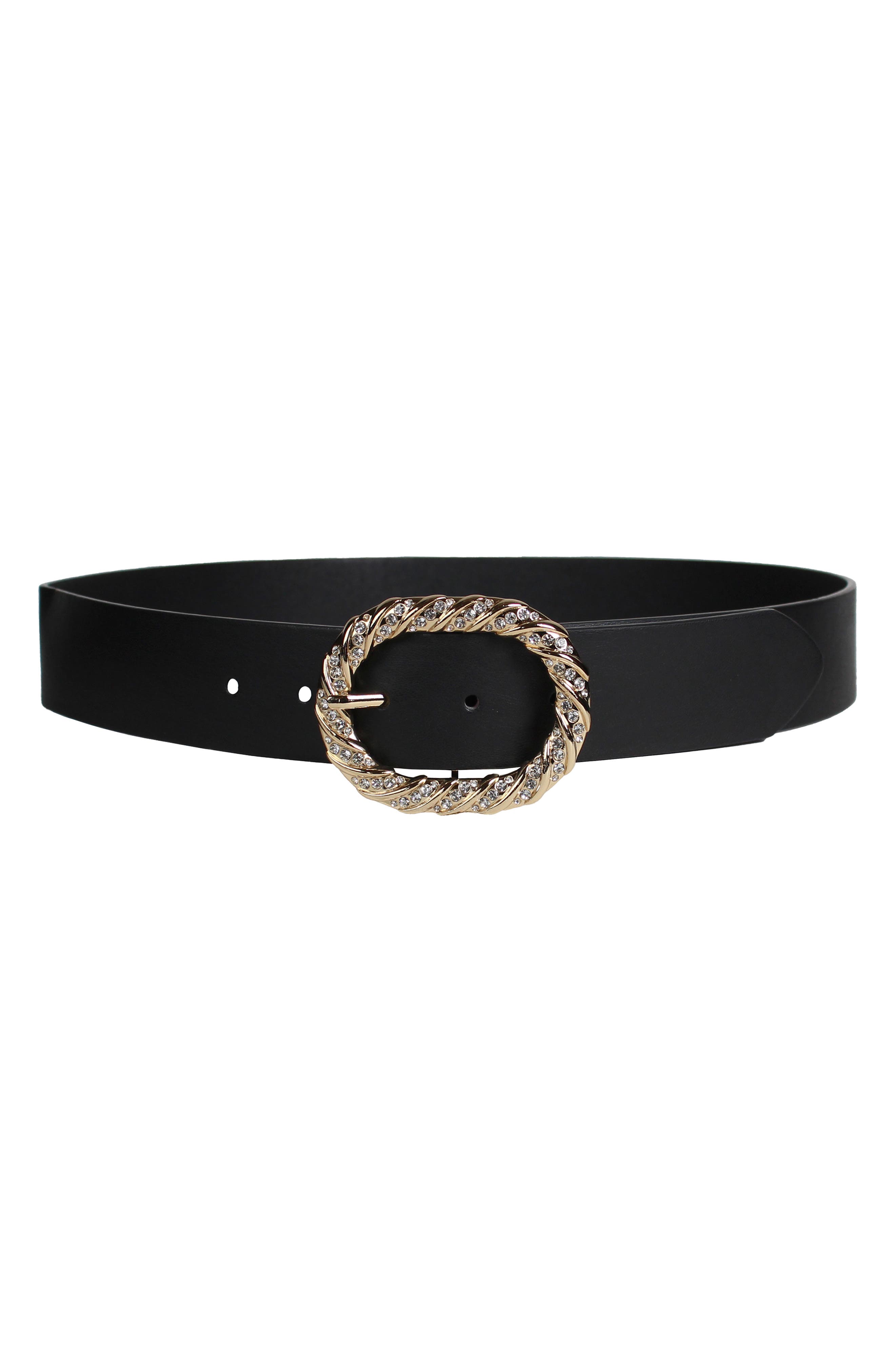 Linea Pelle Crystal Buckle Belt