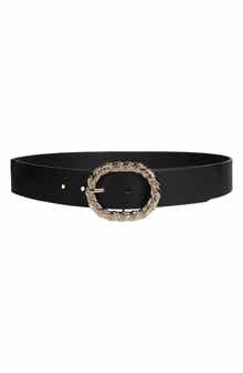 Linea Pelle Crystal Buckle Belt