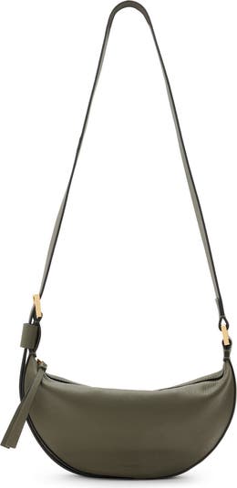 AllSaints Half Moon Leather Crossbody Bag | Nordstrom