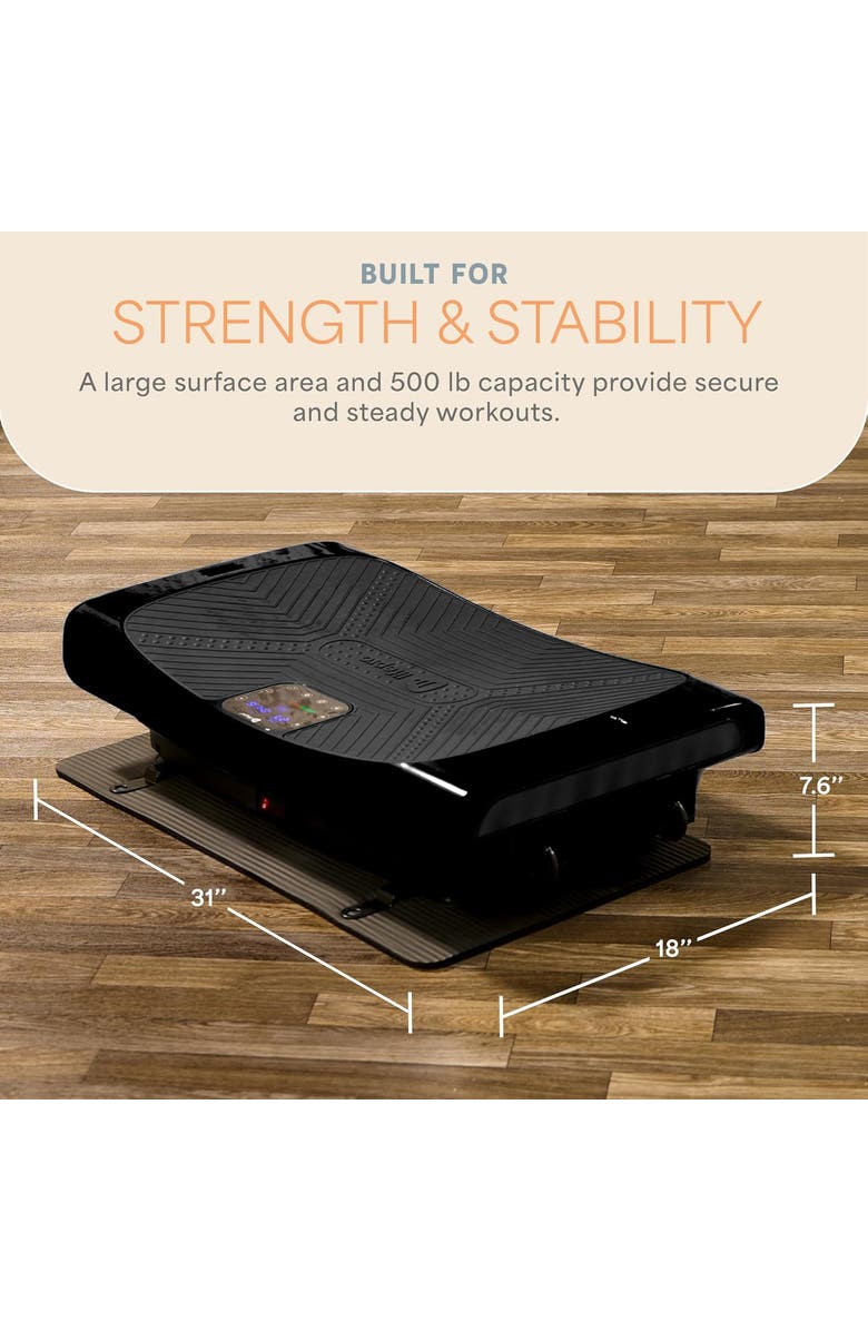 Lifepro Rumblex pro 4D Motion Vibration Plate Exercise Machines for Lymphatic Drainage Fat Burn & Toning Triple Motor Technology, Alternate, color, Black