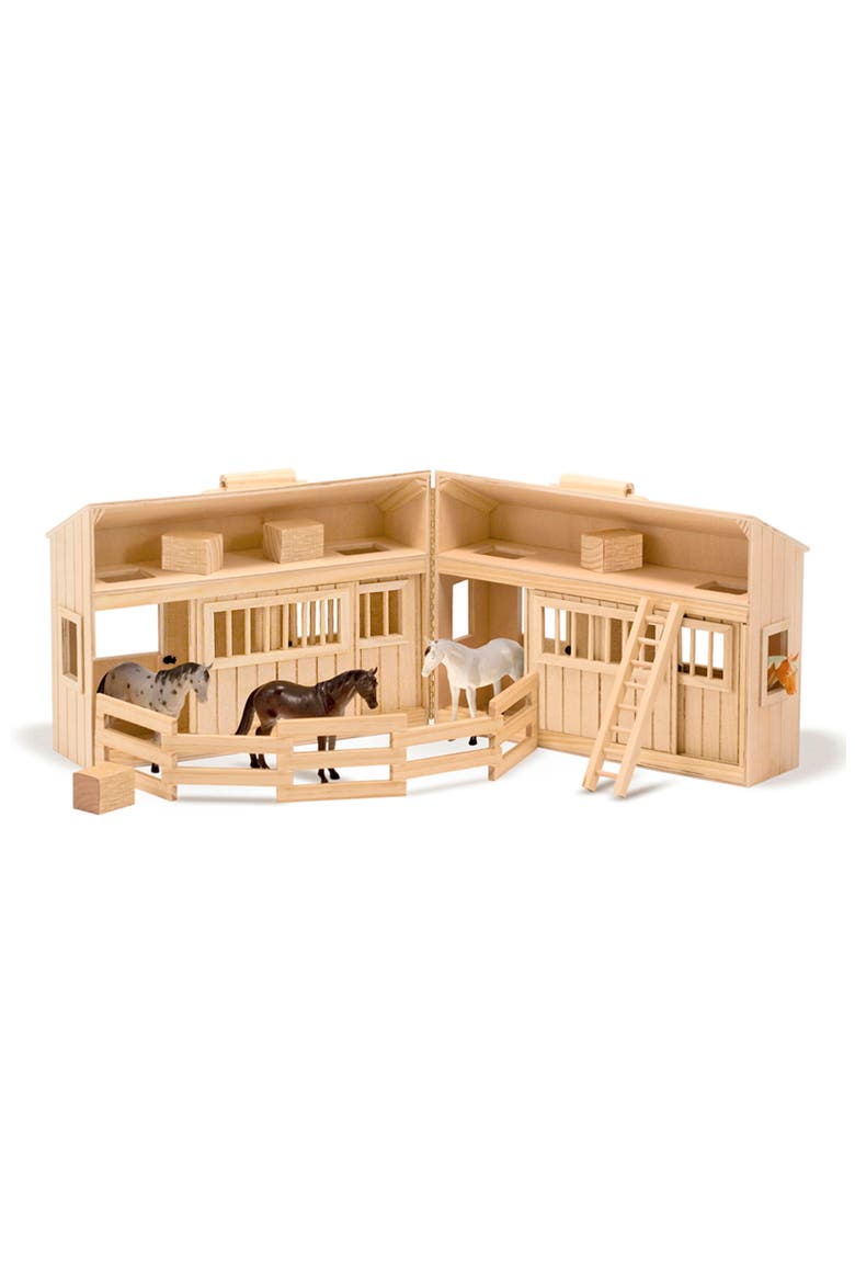 'Fold & Go' Mini Stable Play Set, Alternate, color, WOOD
