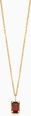 Oradina 14K Gold Date Me Birthstone Pendant Necklace