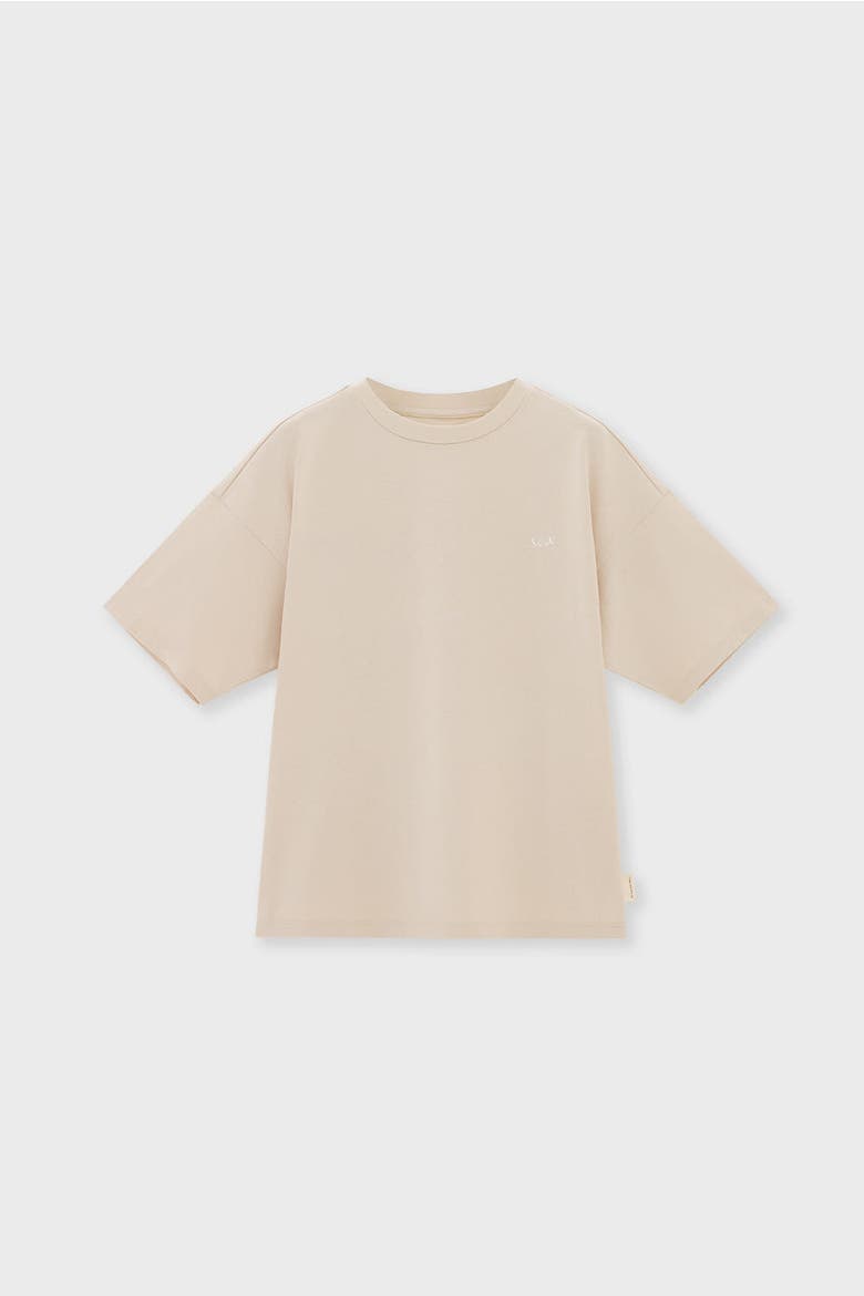 Relaxed Organic Cotton T-Shirt, Main, color, Stone