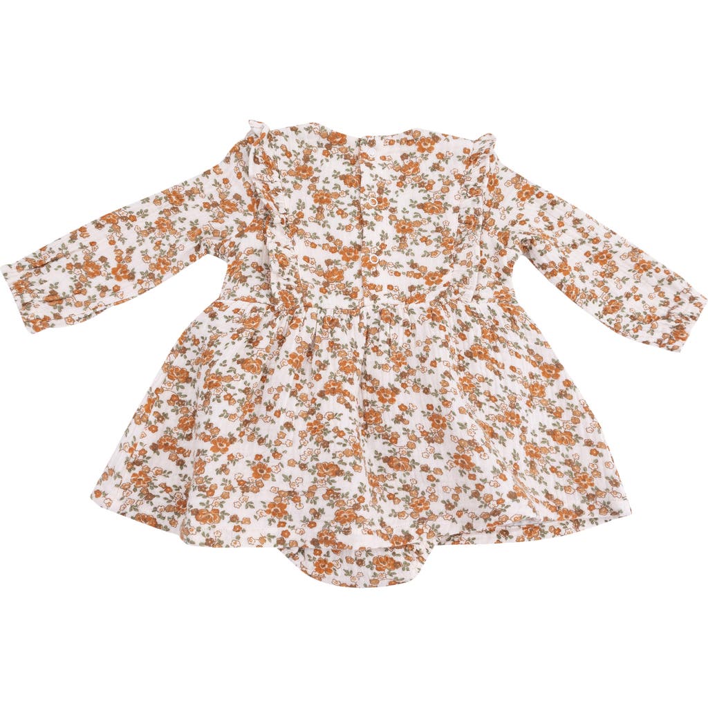 Angel Dear Prarie Calico Ruffle Dress In Animal Print