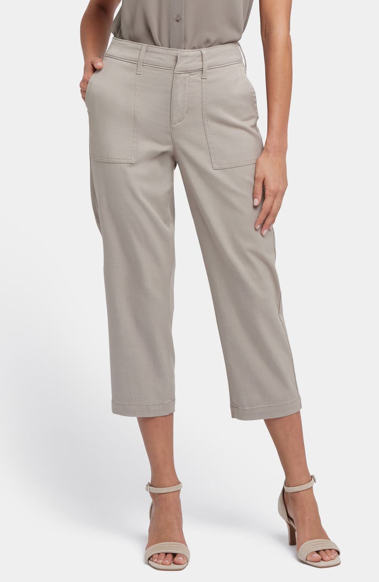 NYDJ Utility High Waist Crop Pants, Main, color, Saddlewood