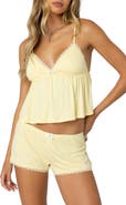 EDIKTED Buffy Lace Trim Crop Babydoll Camisole