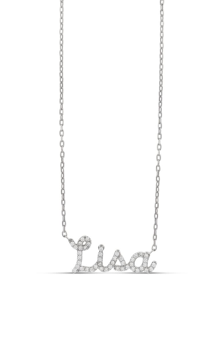 SHYMI Script Name Necklace, Alternate, color, Silver