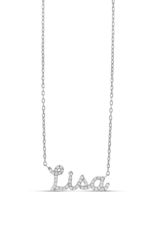 Shymi Script Name Necklace In Silver
