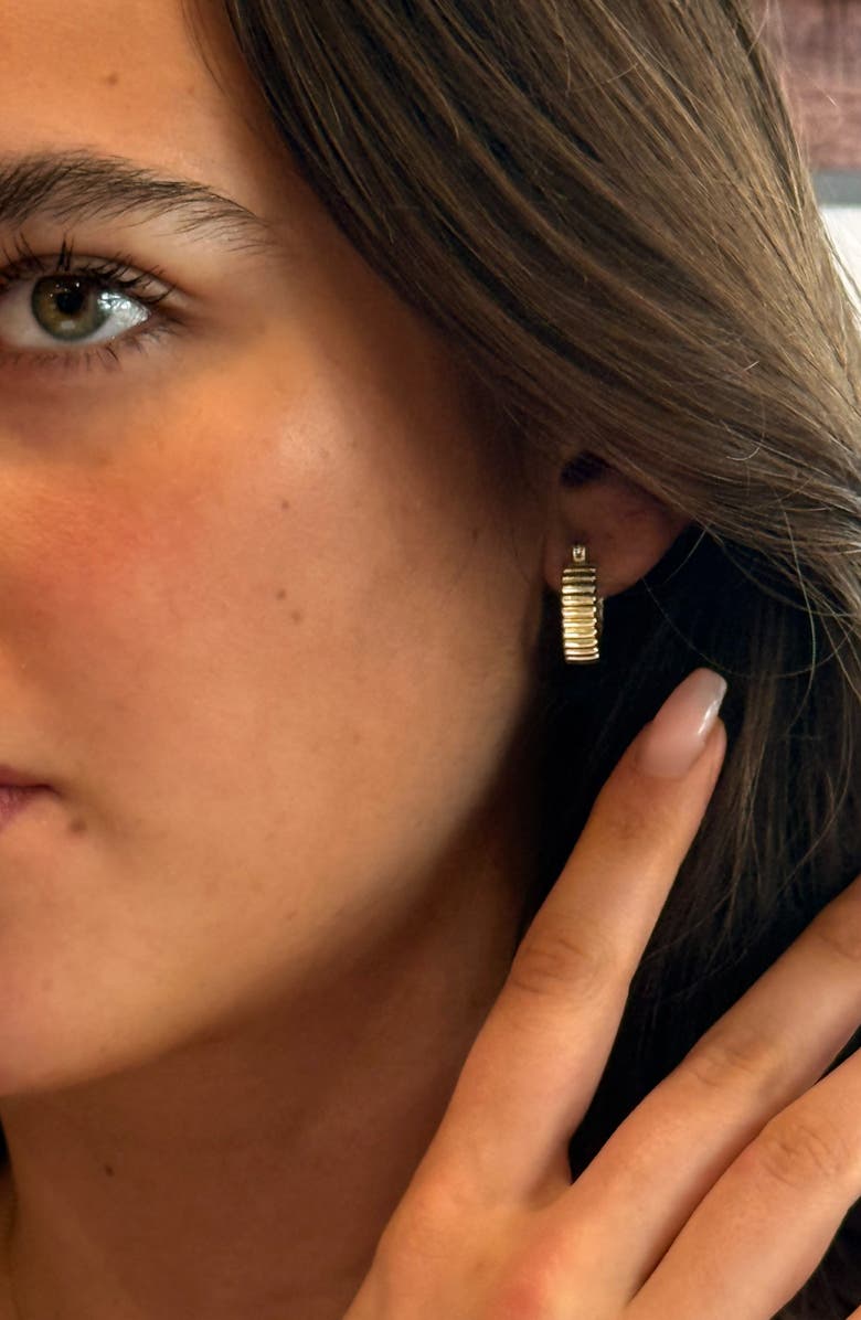 Set & Stones Jules Ridge Hoop Earrings, Alternate, color, Gold