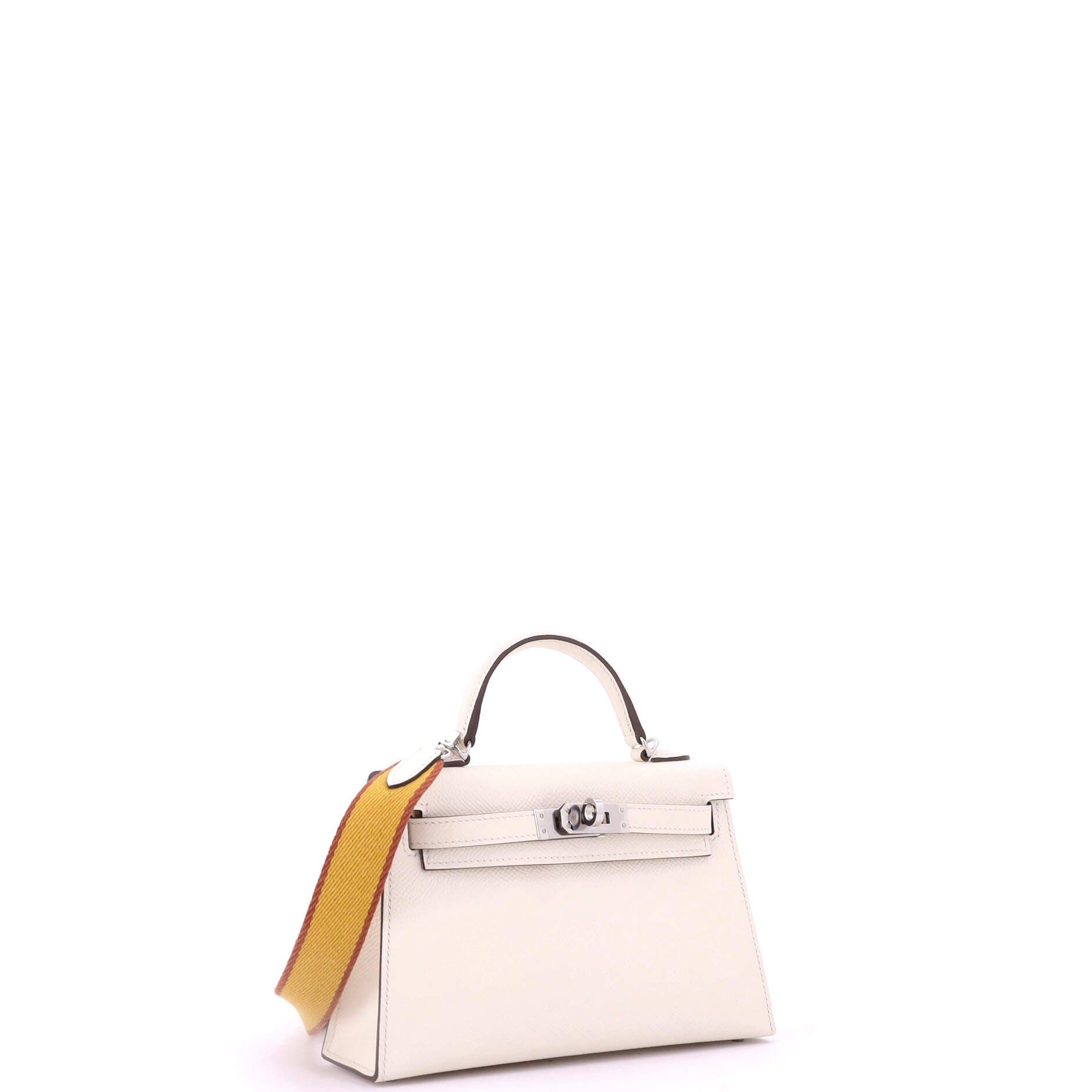 Pre-Owned Hermes Kelly Mini II Amazone Handbag Light Epsom with Palladium Hardware 20, Alternate, color, 