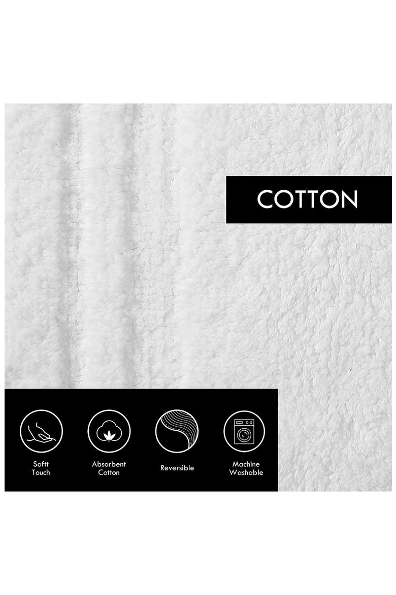 Eden 2-Pack Reversible Cotton Bath Rug, Alternate, color, WHITE