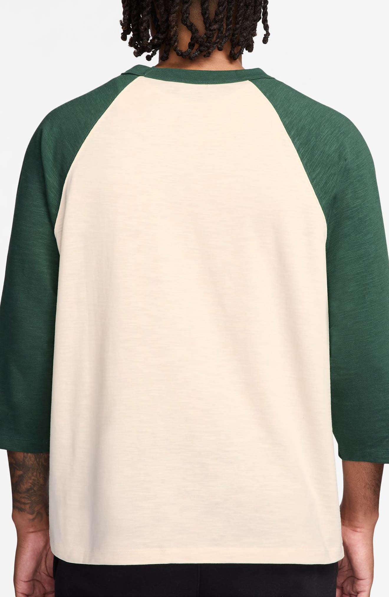 Colorblock Three Quarter Sleeve Cotton T-Shirt - image 2