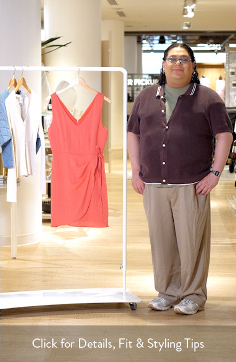 Sleeveless Faux Wrap Minidress, sales video thumbnail