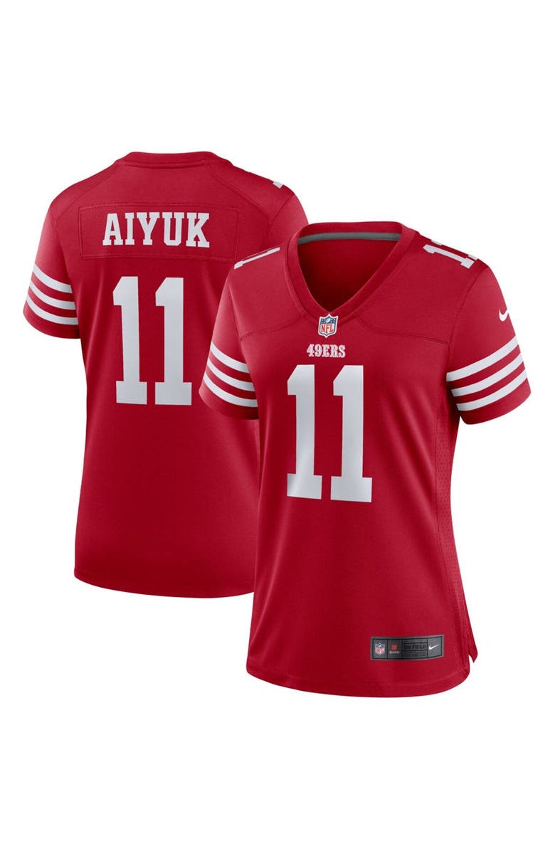 Nike Women's Nike Brandon Aiyuk Scarlet San Francisco 49ers Player Jersey, Main, color, 