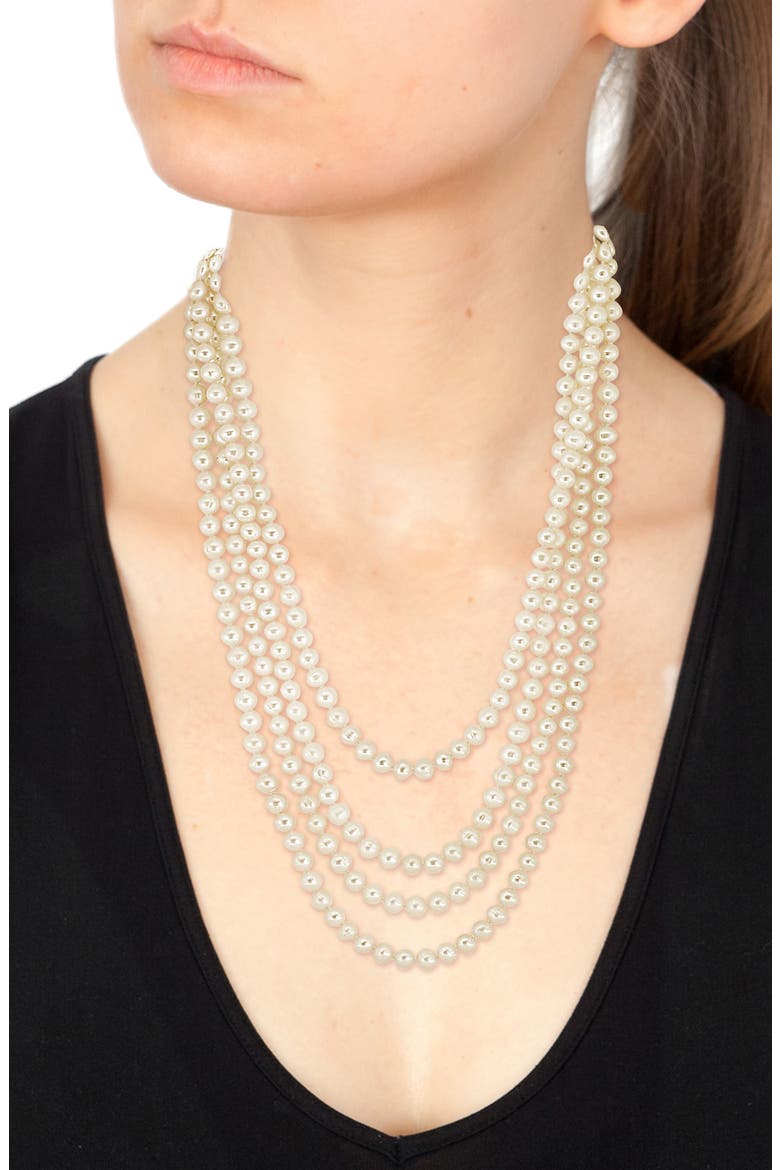 6-7mm Freshwater Pearl 100" Necklace, Alternate, color, WHITE