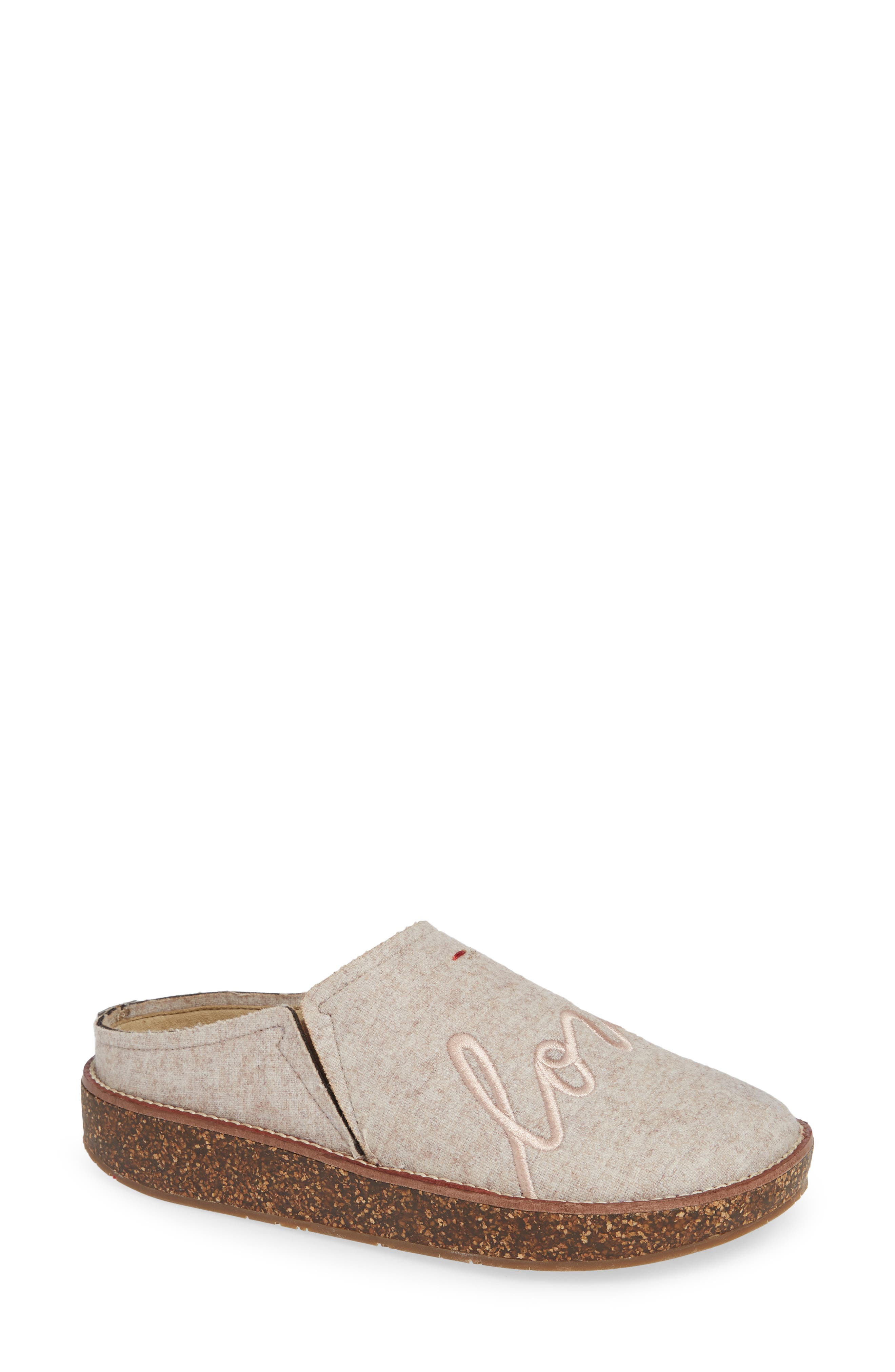 'Tillie' Scuff Slipper, Main, color, SALMON FABRIC