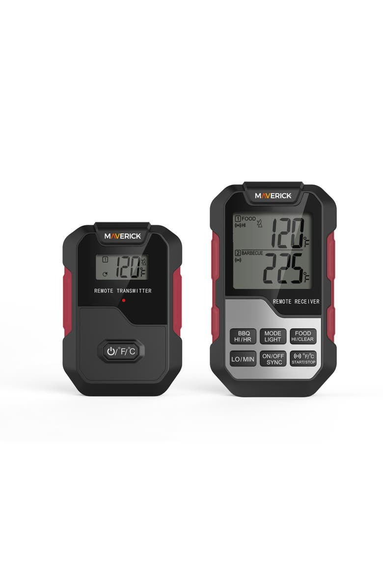Maverick Extended Range Professional Wireless Thermometer and Timer, Dual Probe, Main, color, Black/Red