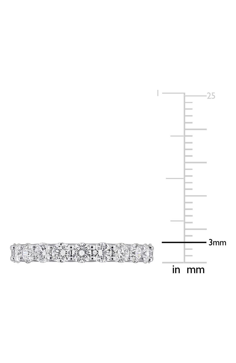 Created Forever Sterling Silver Lab Grown Diamond Anniversary Band Ring, Alternate, color, White