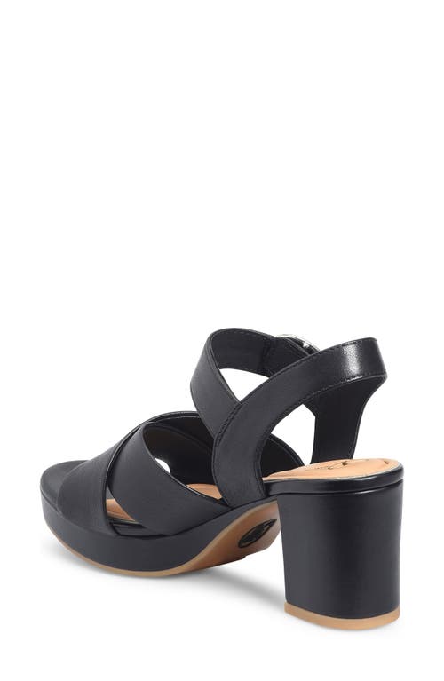 Söfft Lizzie Ankle Strap Platform Sandal In Black