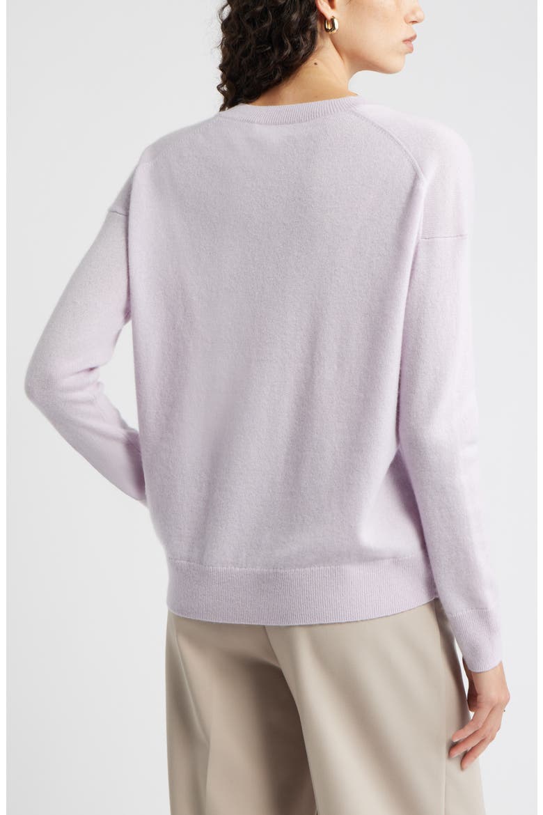 V-Neck Cashmere Sweater, Alternate, color, PURPLE EVENING