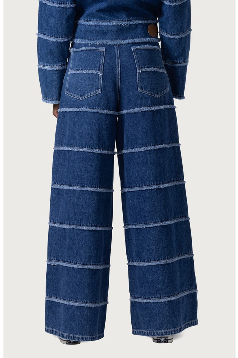 Paneled High Waist Wide Leg Jeans, Alternate, color, INDIGO