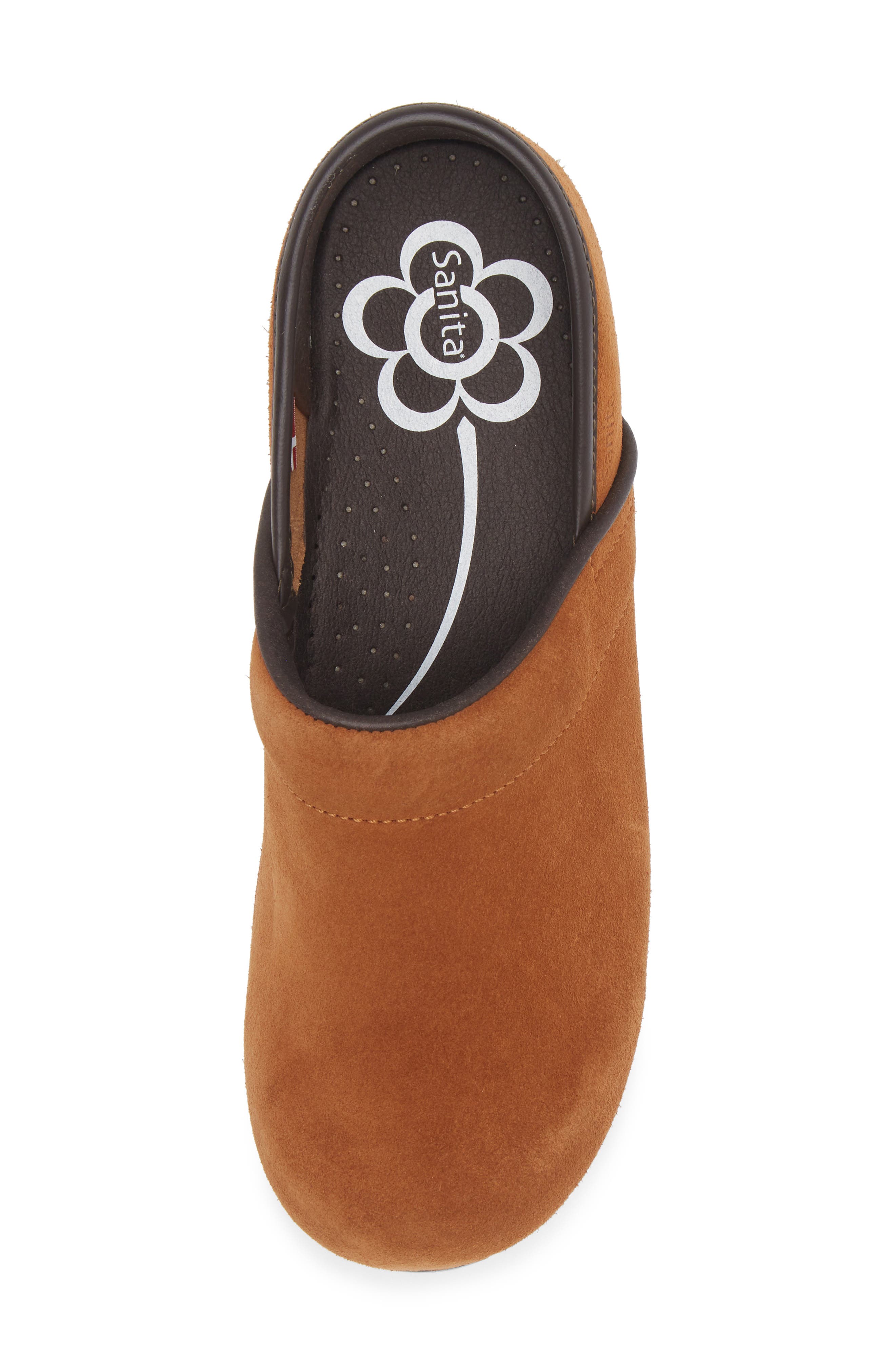 Nina Clog, Alternate, color, COGNAC
