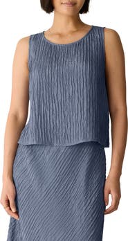 Eileen Fisher Stretch Silk Shell Top
