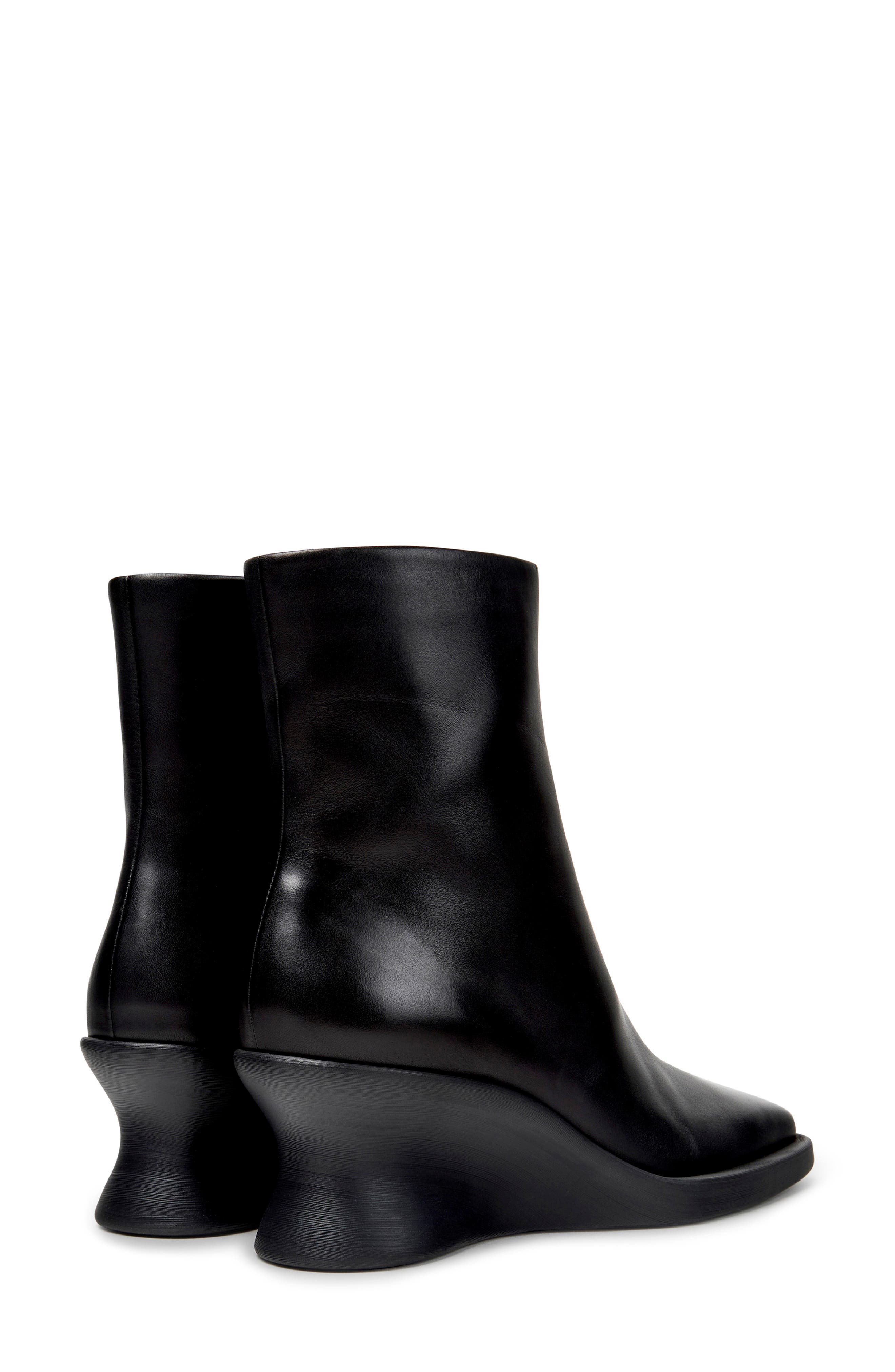 Louise Wedge Boot, Alternate, color, BLACK