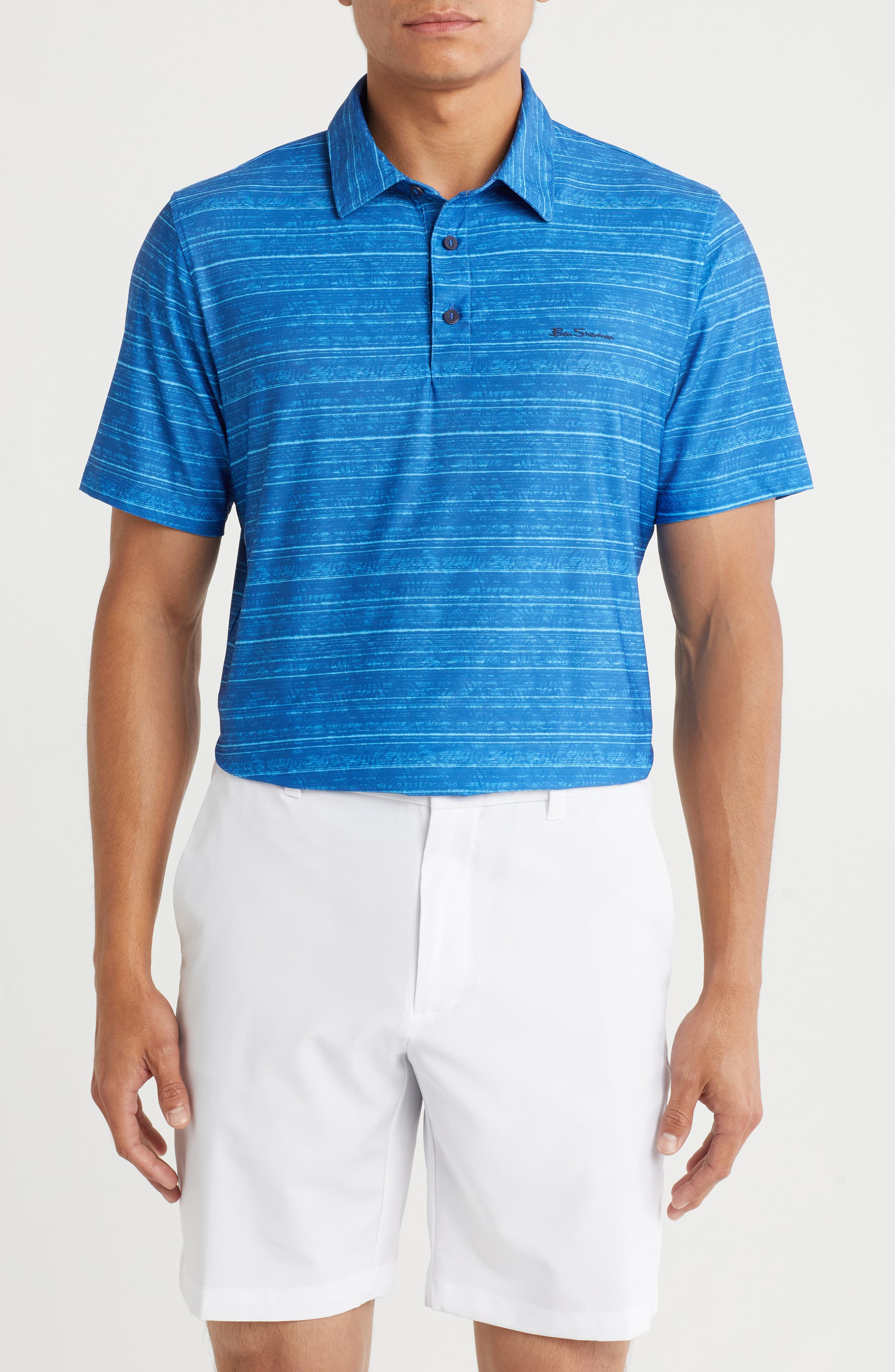 Ben Sherman Print Tech Jersey Sports Golf Polo
