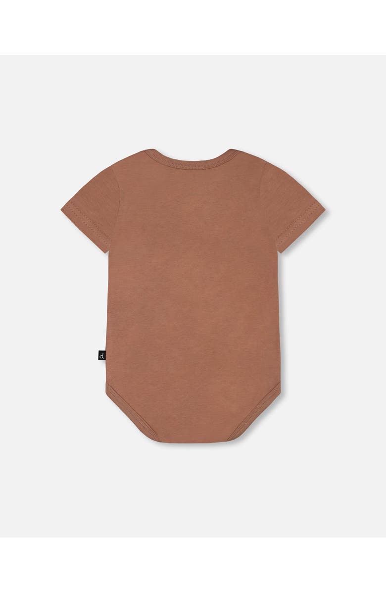 Deux par Deux Baby Boy's Organic Cotton Bodysuit Brown, Alternate, color, 