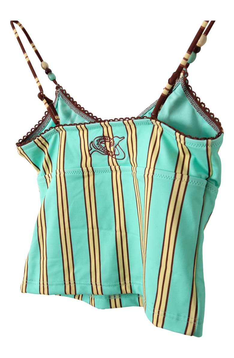 Damson Madder Trudi Stripe Crop Tankini Top, Alternate, color, Mint