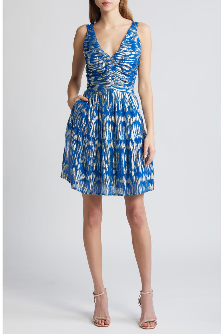 Mai Fit & Flare Dress, Main, color, BLUE