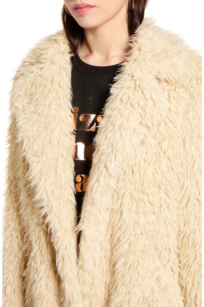 Faux Fur Teddy Coat, Alternate, color, TAN LION
