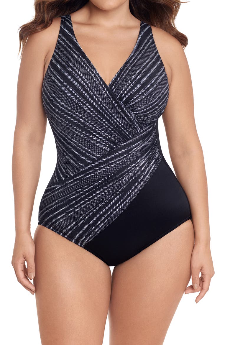 No Static At All One-Piece Swimsuit, Main, color, SILVER GREY