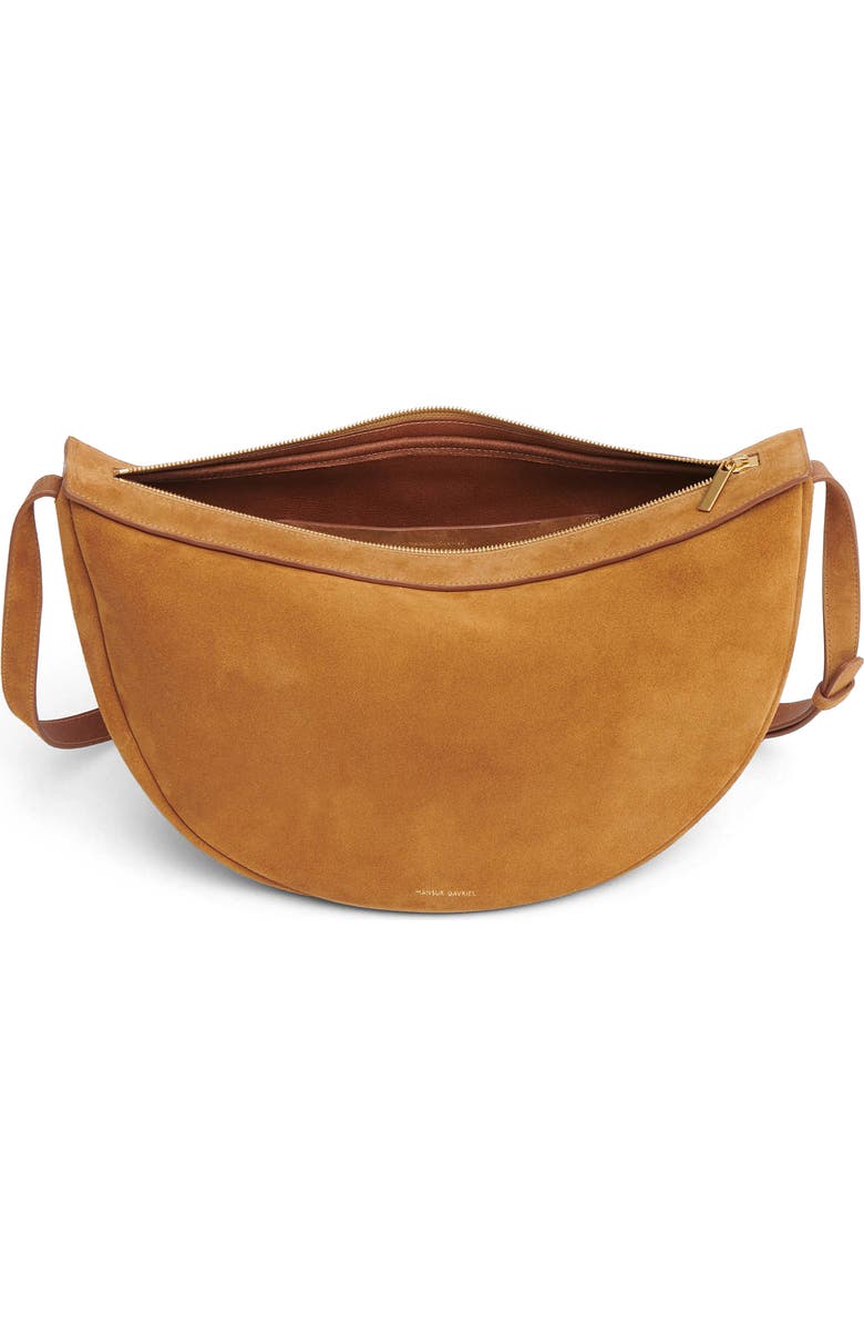 Mansur Gavriel Large Moon Suede Sling Bag, Alternate, color,