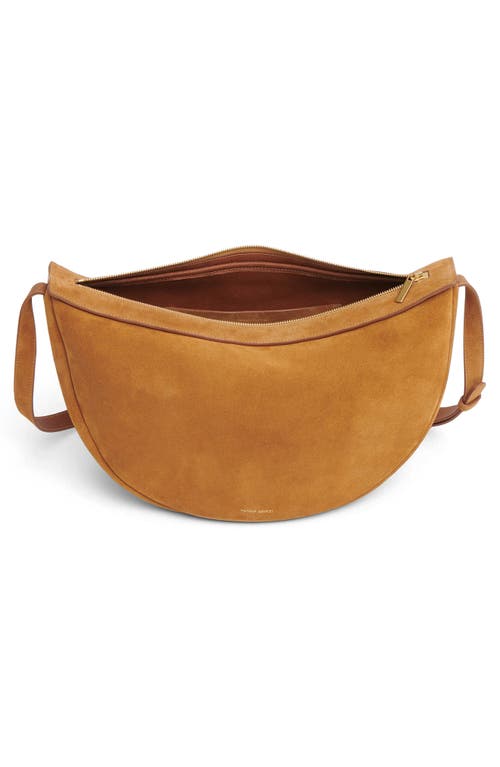 Mansur Gavriel Large Moon Suede Sling Bag In Caramel