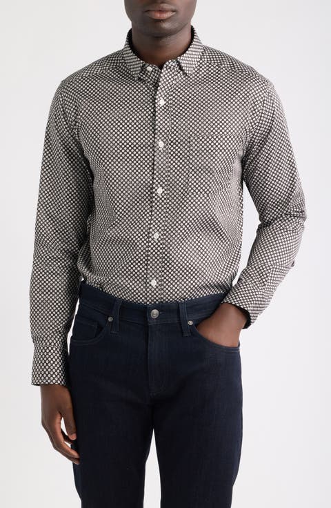 Logan Print Button-Up Shirt