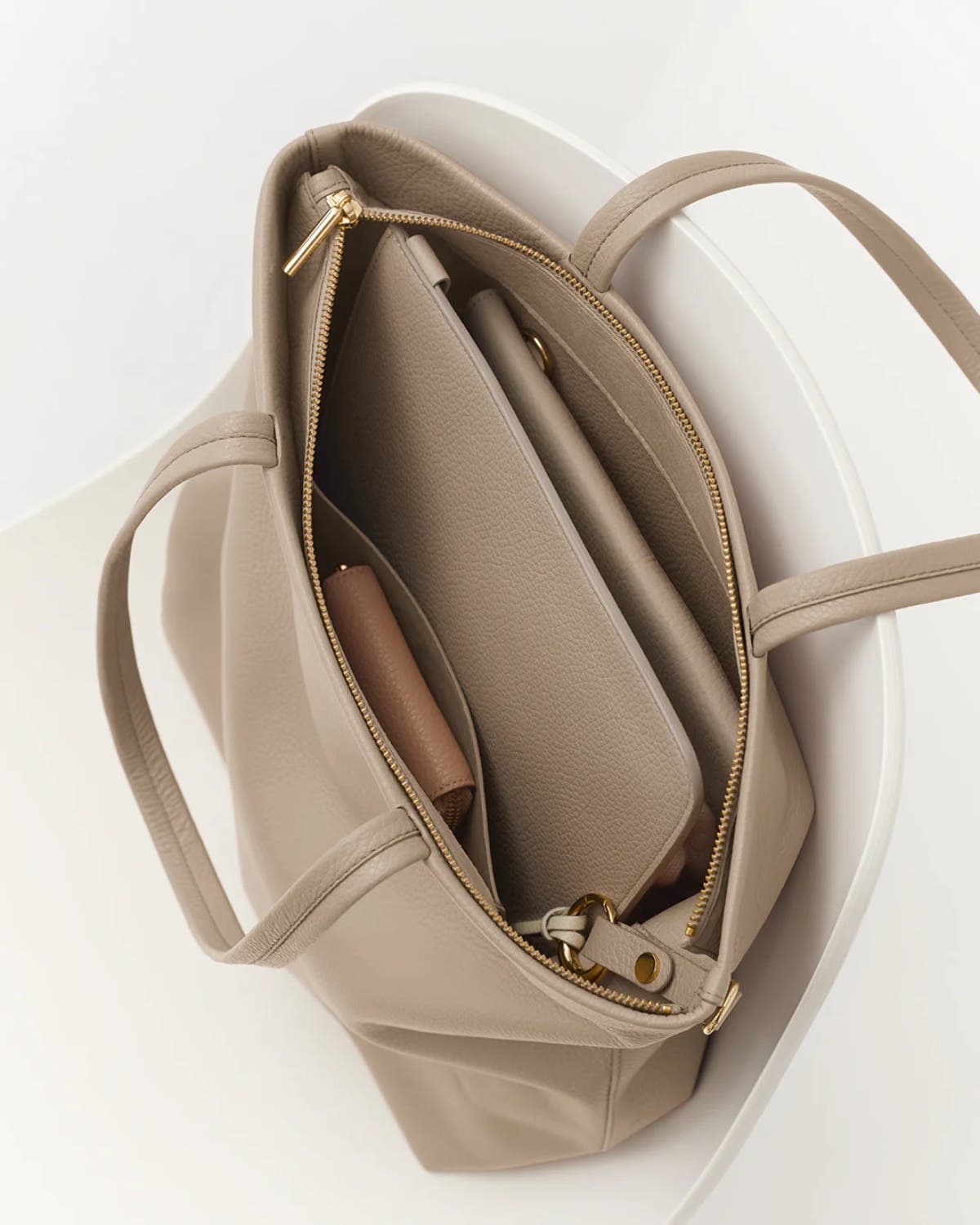 Tall Easy Zipper Tote, Alternate, color, Stone