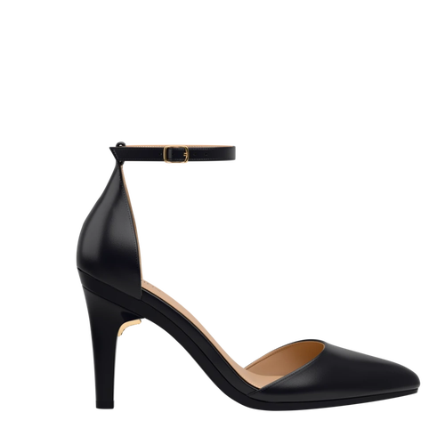Shop Pashion Footwear The D'orsay 4" Stiletto Heel In Coal Leather