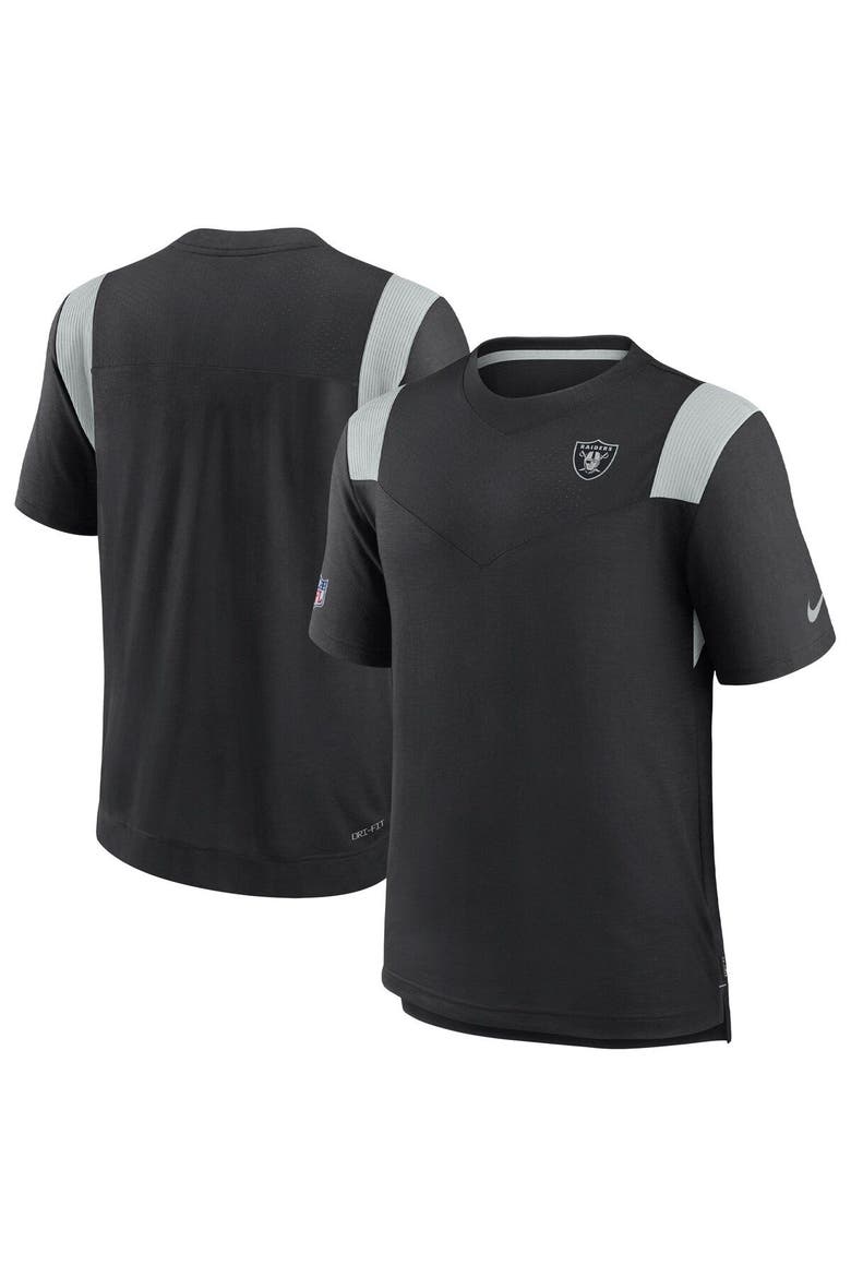 Men's Nike Black Las Vegas Raiders 2022 Sideline Tonal Logo Performance Player T-Shirt, Main, color, Black