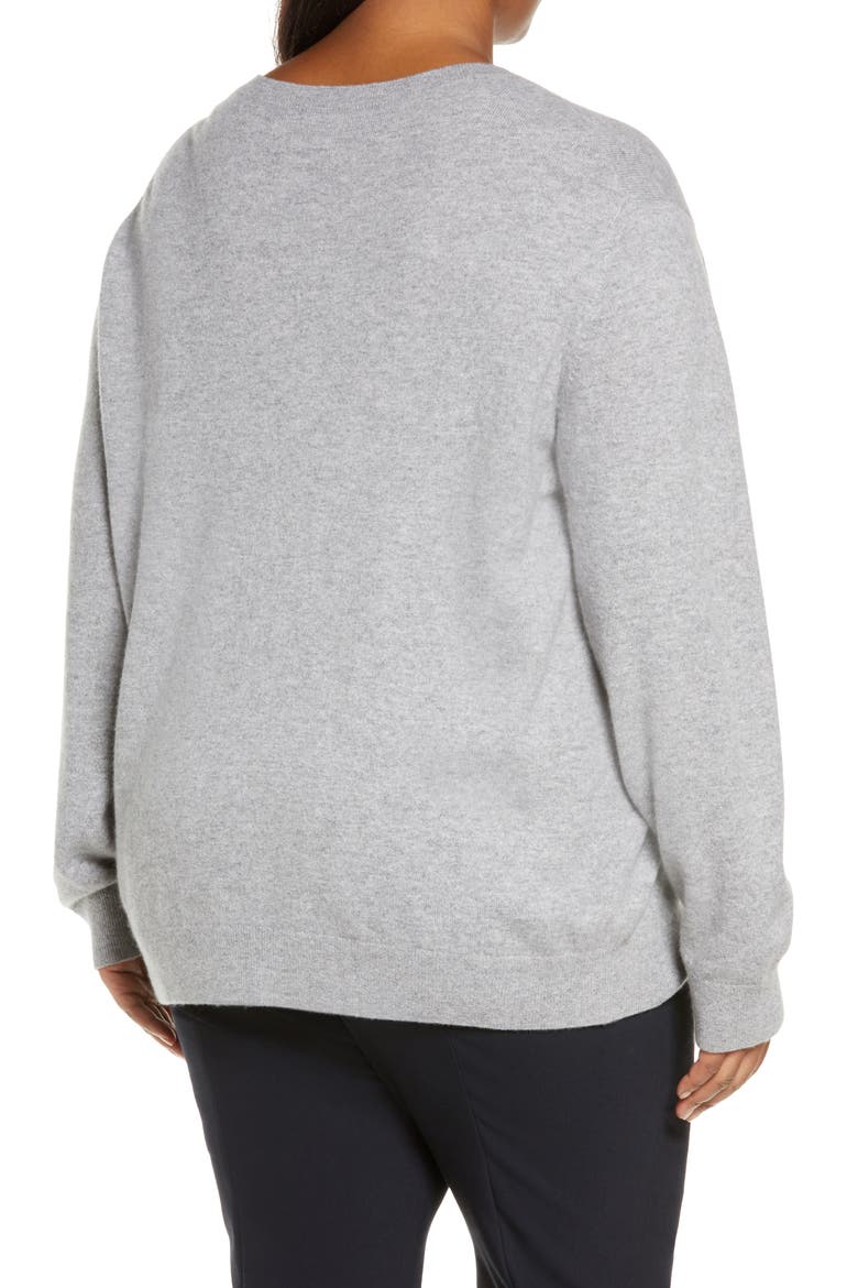 Weekend Cashmere Sweater, Alternate, color, HEATHER STEEL