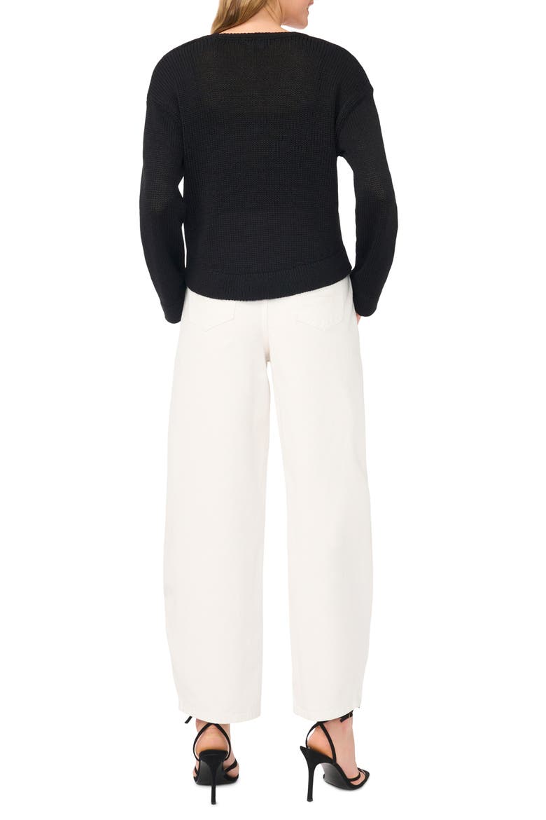 Front Tie Cardigan, Alternate, color, RICH BLACK