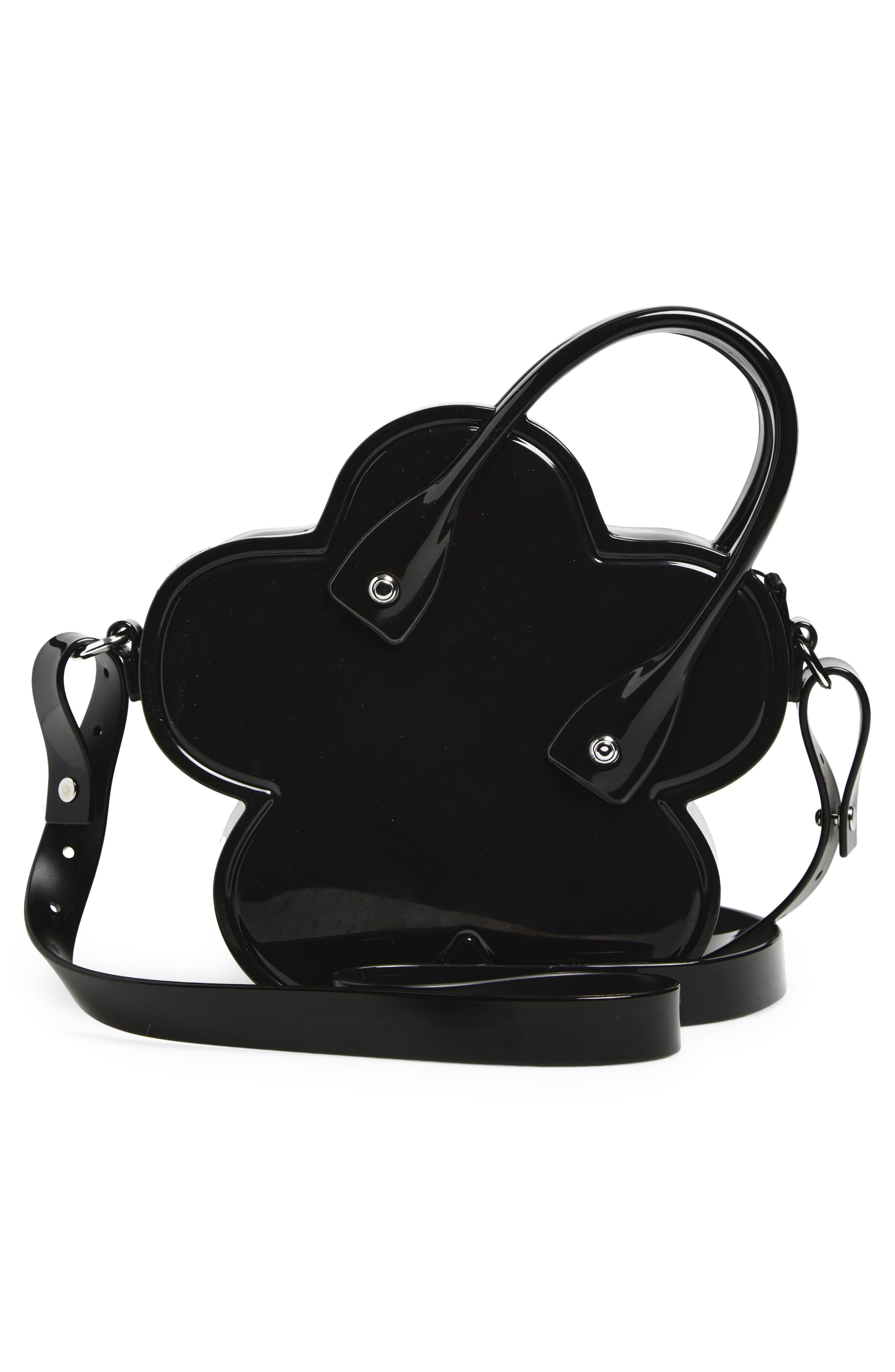 Comme des Garçons Girl x Mellissa Flower Faux Leather Handbag, Alternate, color, 