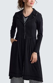 LUUKAA Ysolde Contrast-Stitch Long Jacket