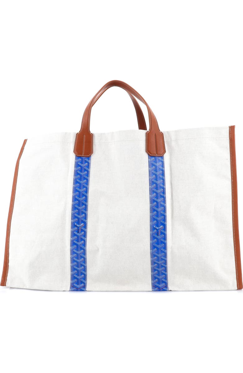 Pre-Owned Goyard Mediterranee Saint-Tropez Reversible Tote Coated Canvas, Alternate, color, Blue