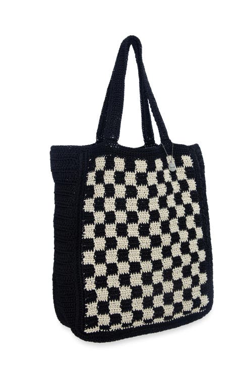 The Sak Lanie Market Tote Hand Crochet Bag In Black