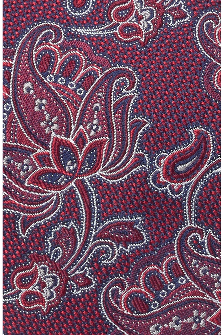Shane Paisley Silk Tie, Alternate, color, BURGUNDY