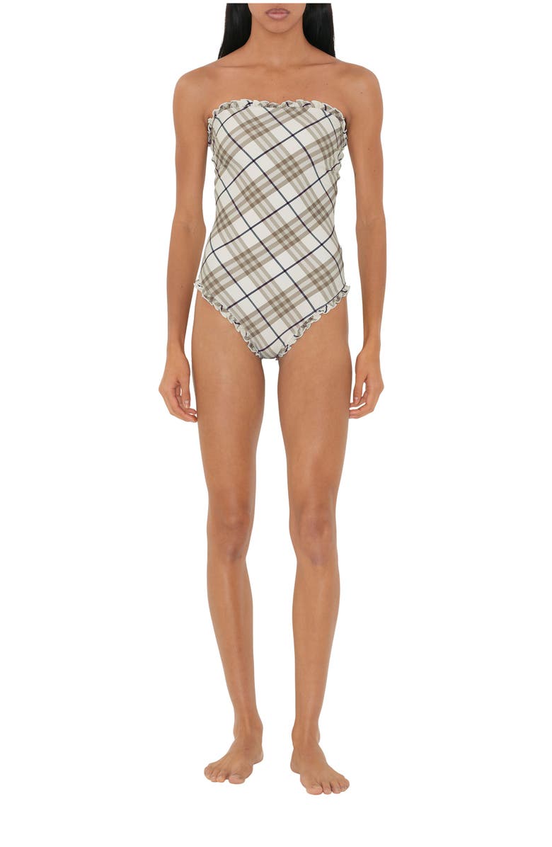 Burberry Check Swimsuit, Main, color, 