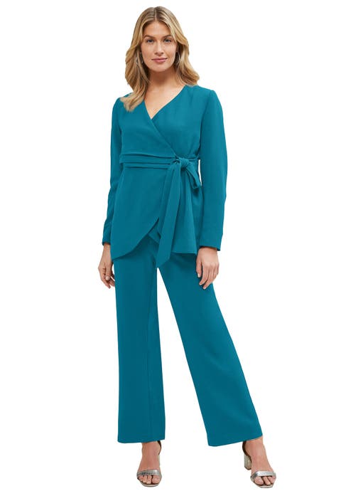 2-Piece Faux Wrap Pantsuit (Plus)