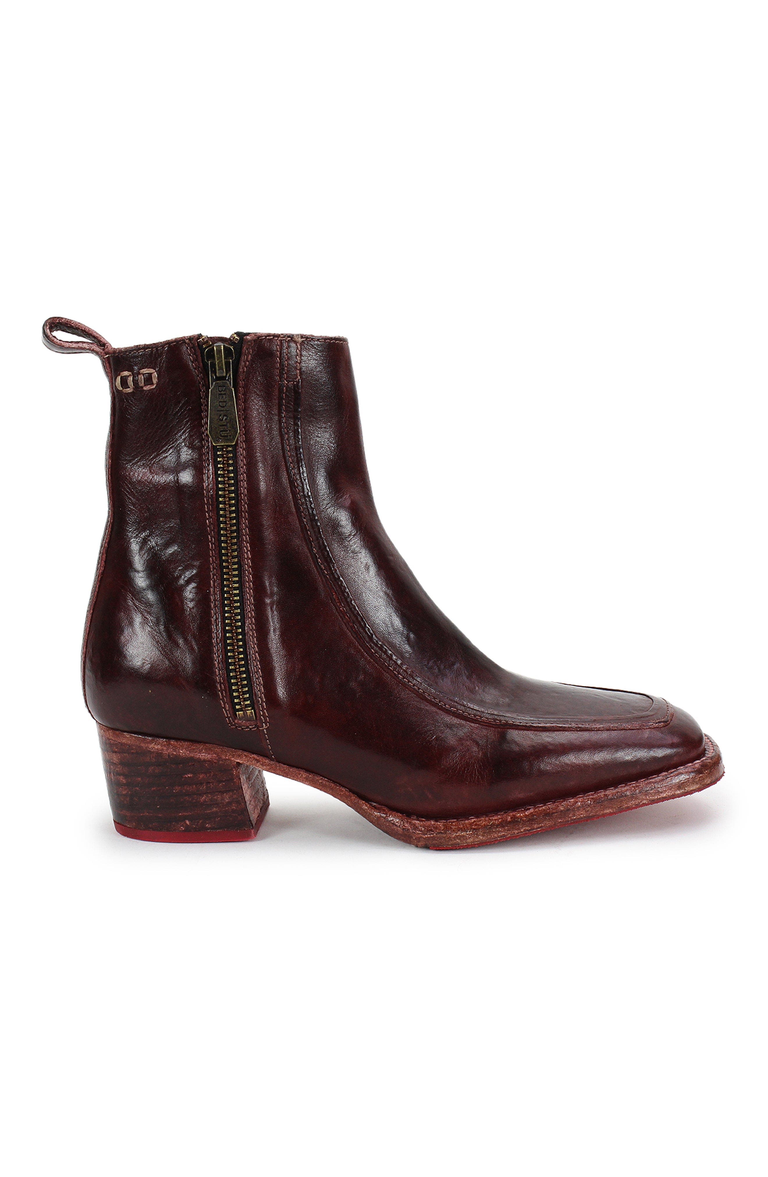 Bed Stu Bitsy Ankle Boot, Alternate, color, Cherry Lacquer Dd Tml